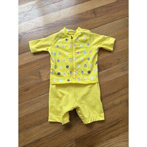 Columbia Sandy Shores Sunguard Suit with 50 UPF Baby Girls Size 12-18 Months
